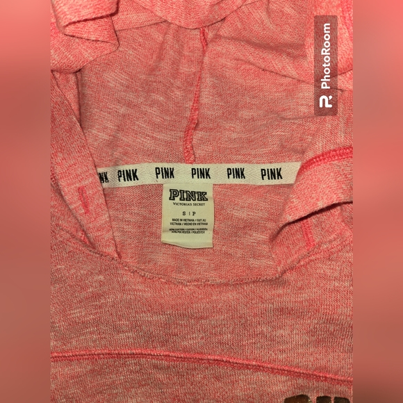 VICTORIA'S SECRET PINK Lightweight Bling Hoodie Peekaboo Open Back Women's S - Picture 4 of 8